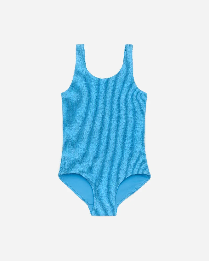 Arket Crinkle-Badeanzug -Blau Blau