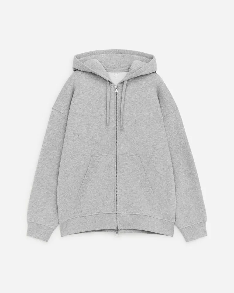 Arket Kapuzenpullover Mit Reißverschluss -Grau Grau