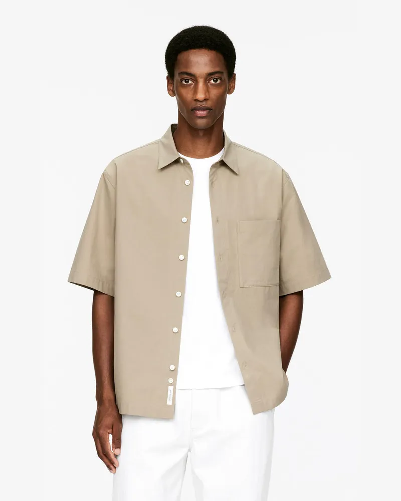 Arket Oversized-Hemd Aus Popeline -Beige Beige