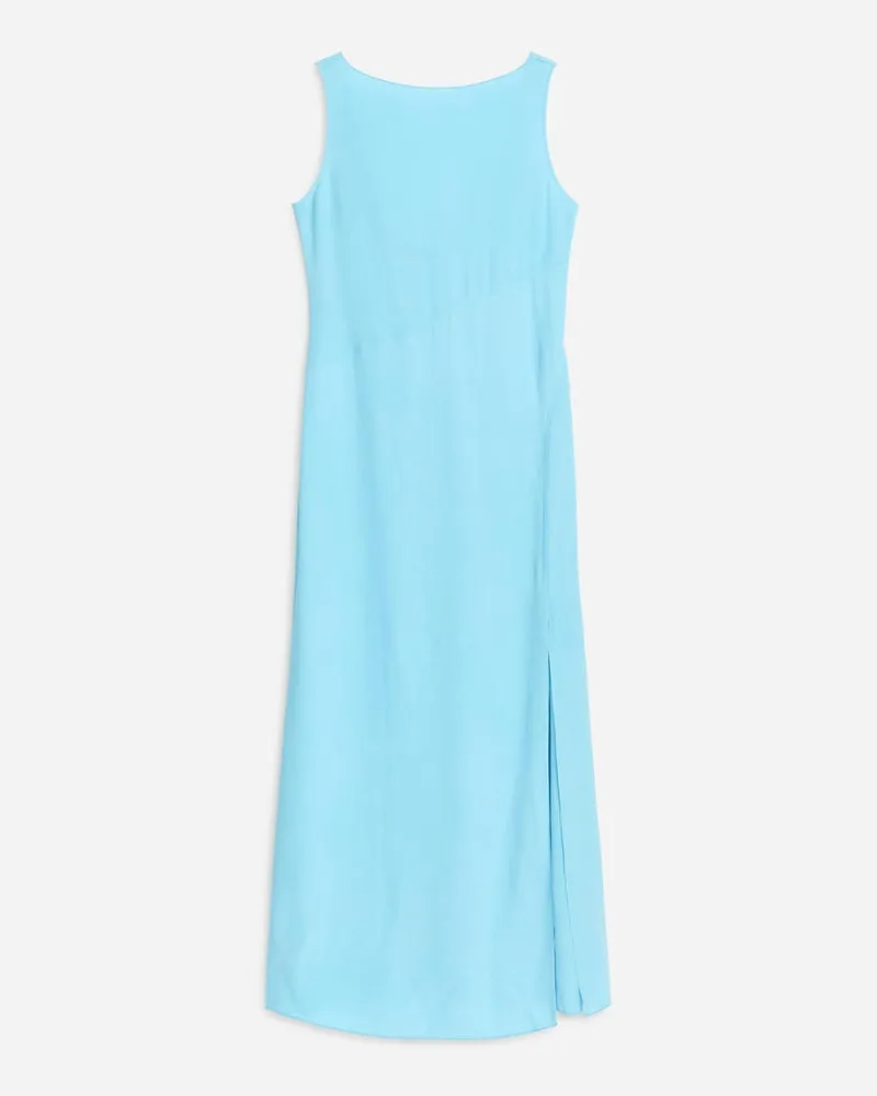 Arket Kleid Mit Wasserfallausschnitt -Blau Blau