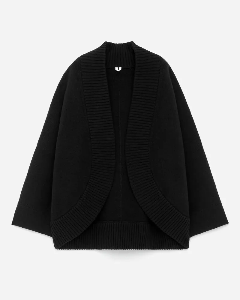 Arket Lockere Strickjacke -Schwarz Schwarz