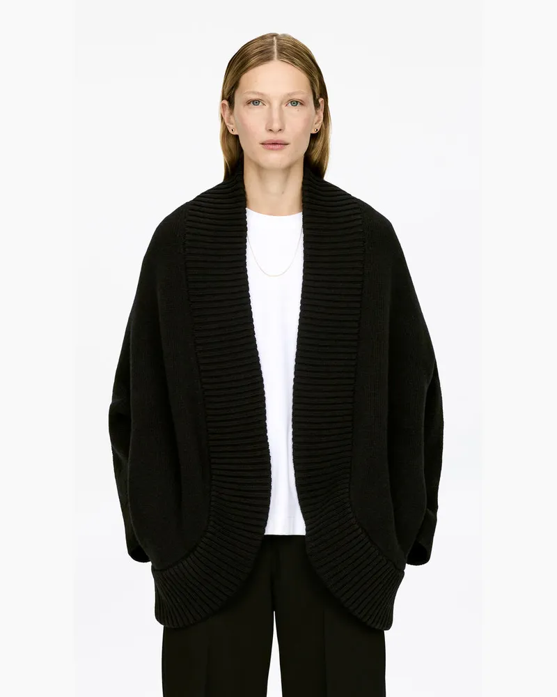 Arket Lockere Strickjacke -Schwarz Schwarz