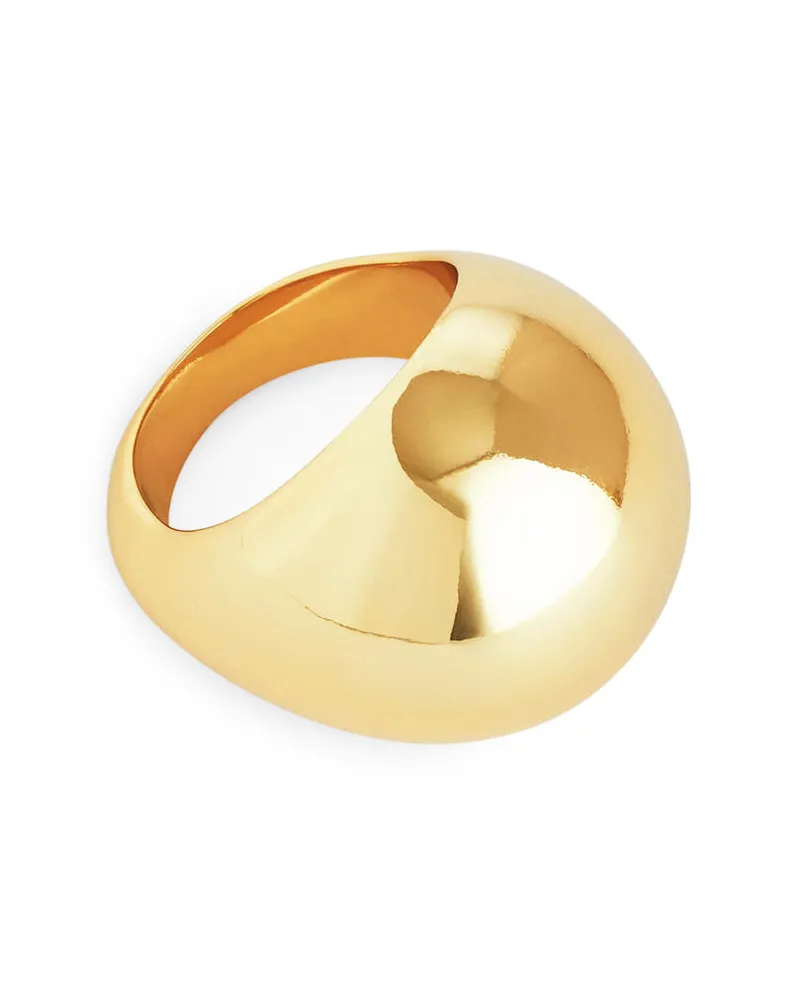 Arket Vergoldeter Ring Mit Großer Kugel - Goldfarben Gold