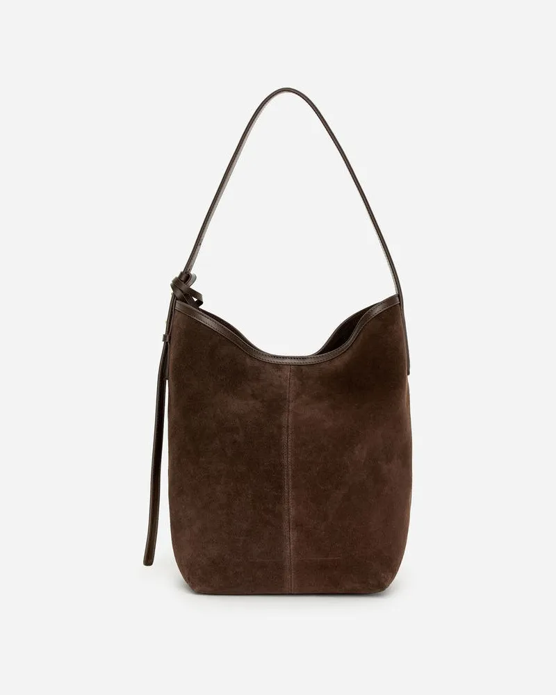 Arket Beuteltasche Aus Veloursleder -Braun Braun