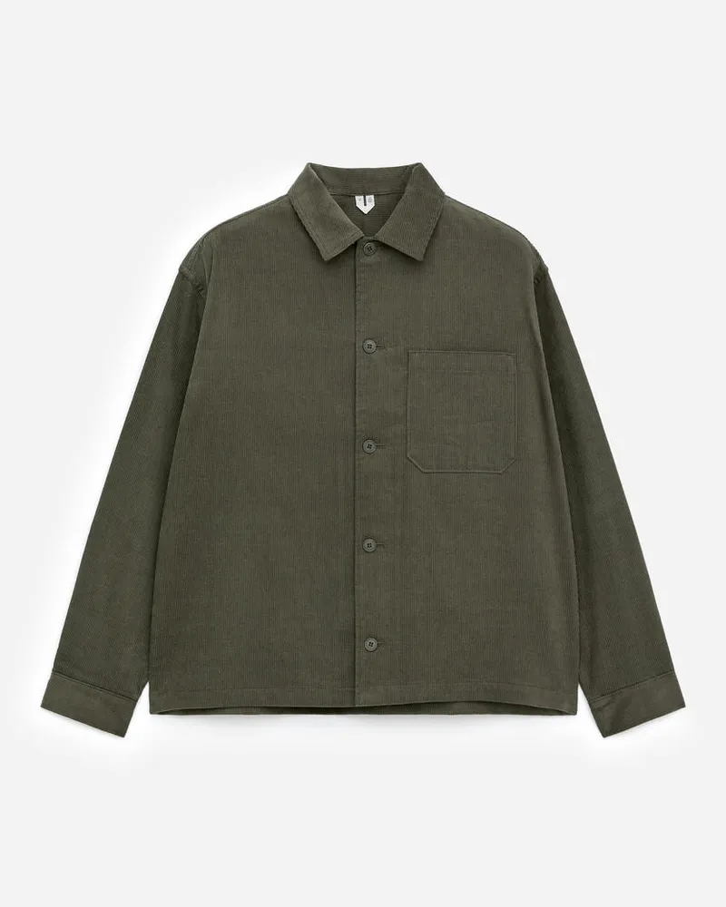 Arket Overshirt Aus Cord -Grün Grün