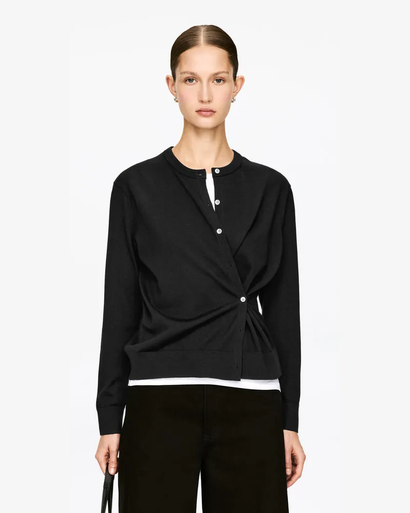 Arket Strickjacke Aus Merinowolle -Schwarz Schwarz