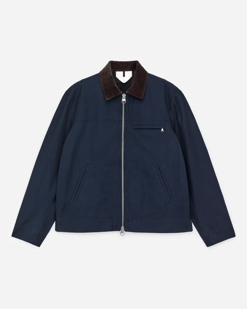 Arket Jacke Aus Baumwollcanvas -Blau Blau