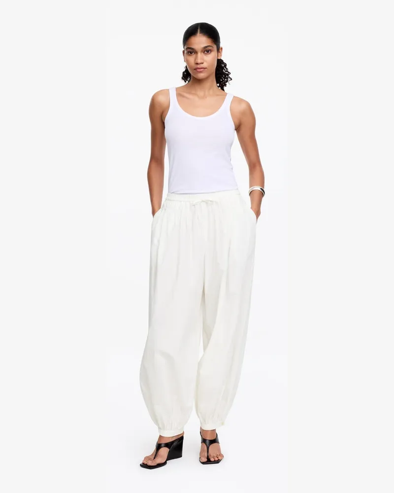 Arket Baumwollhose Mit Ballonschnitt -Weiß Weiß