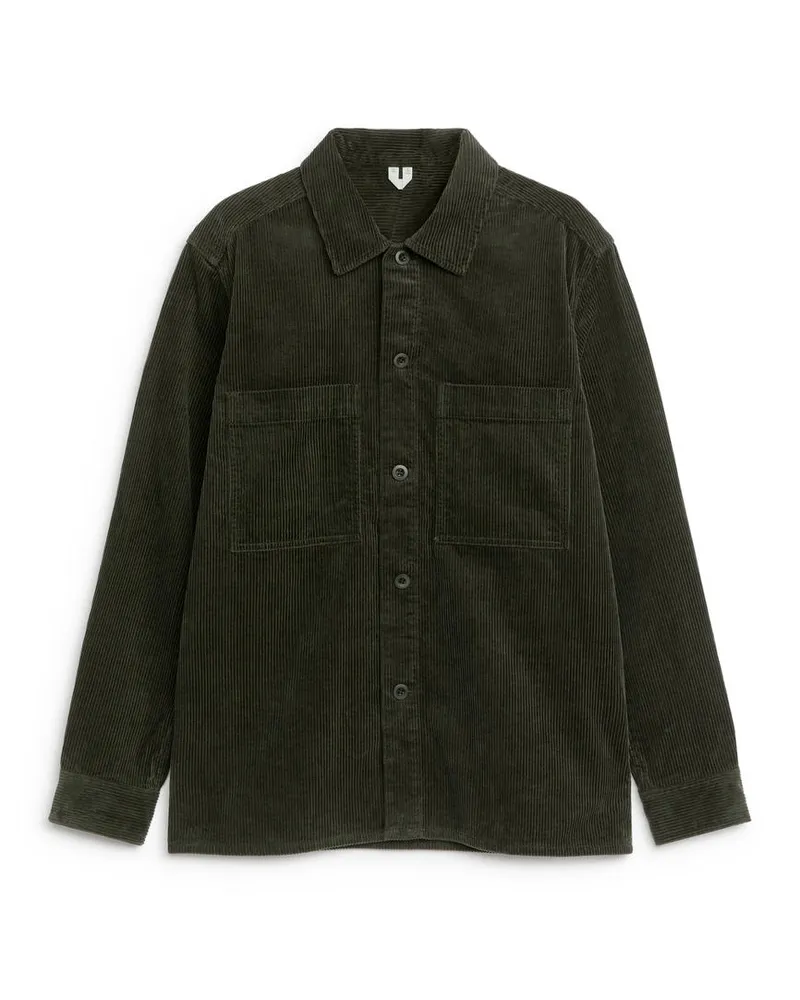 Arket Overshirt Aus Cord -Grün Grün