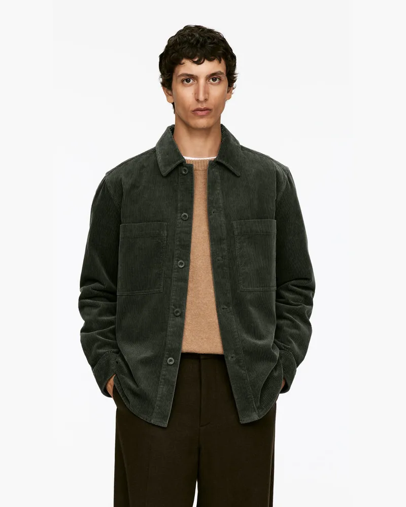 Arket Overshirt Aus Cord -Grün Grün