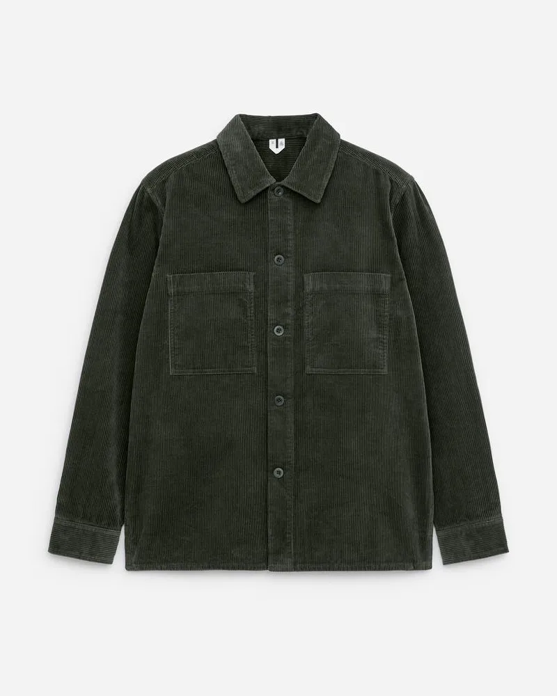Arket Overshirt Aus Cord -Grün Grün