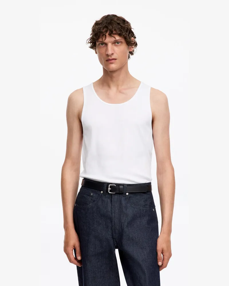 Arket Geripptes Tanktop -Weiß Weiß