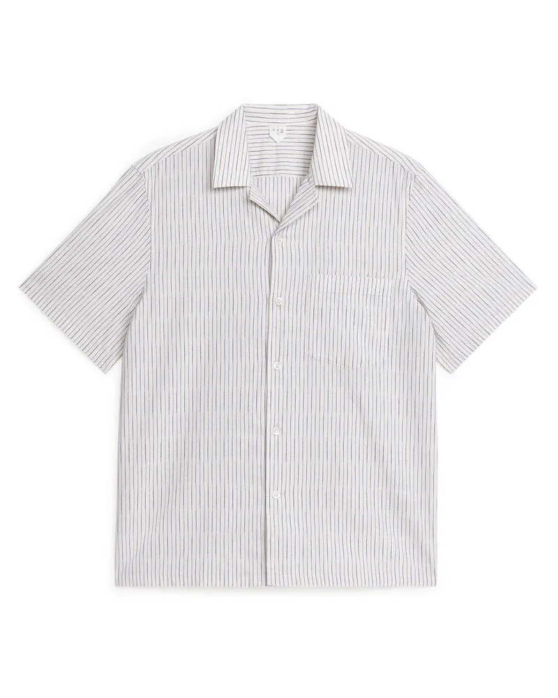 Arket Leichtes Popeline-Hemd -Blau Blau