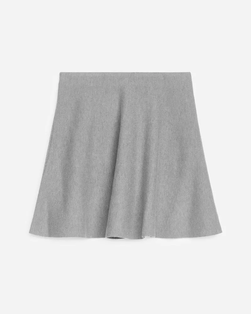 Arket Minirock Aus Wollmischung -Grau Grau