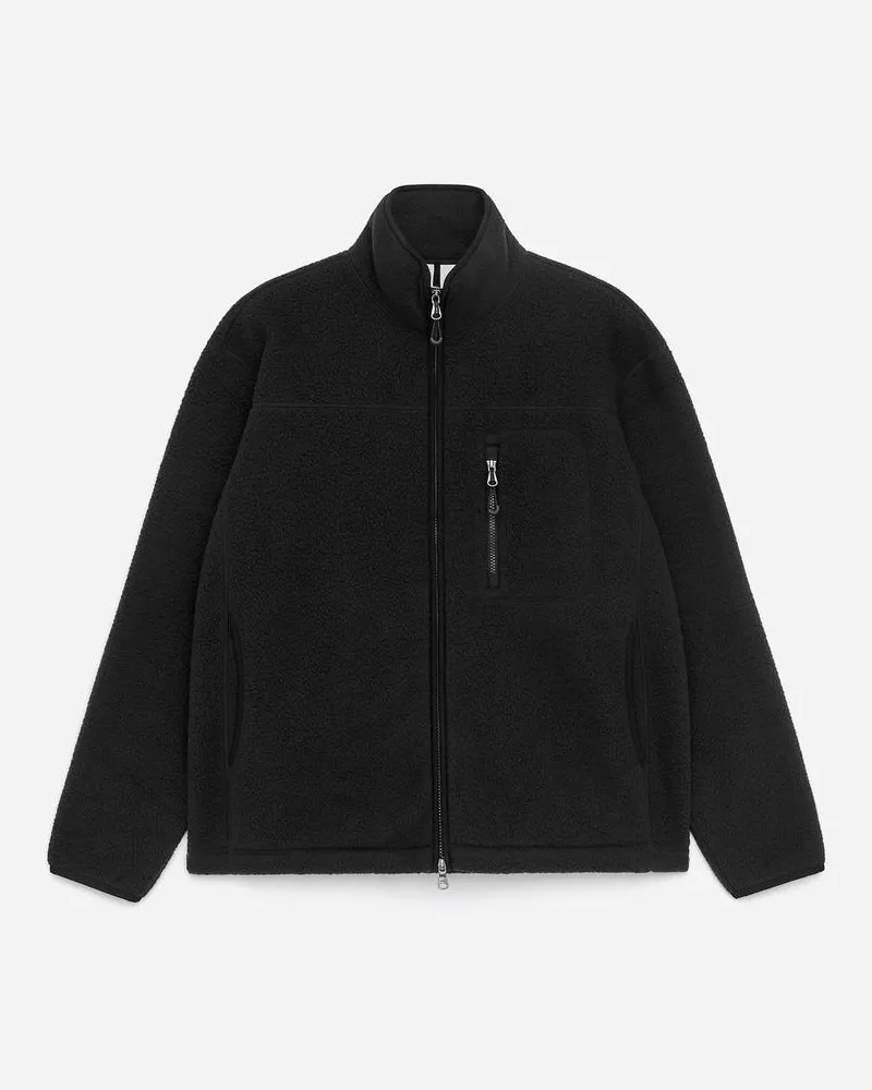 Arket Fleecejacke -Schwarz Schwarz