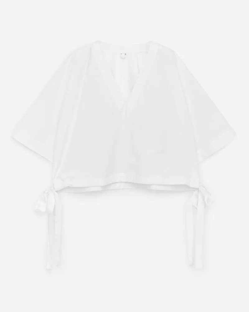 Arket Baumwolloberteil Mit Kordelzug -Weiß Weiß