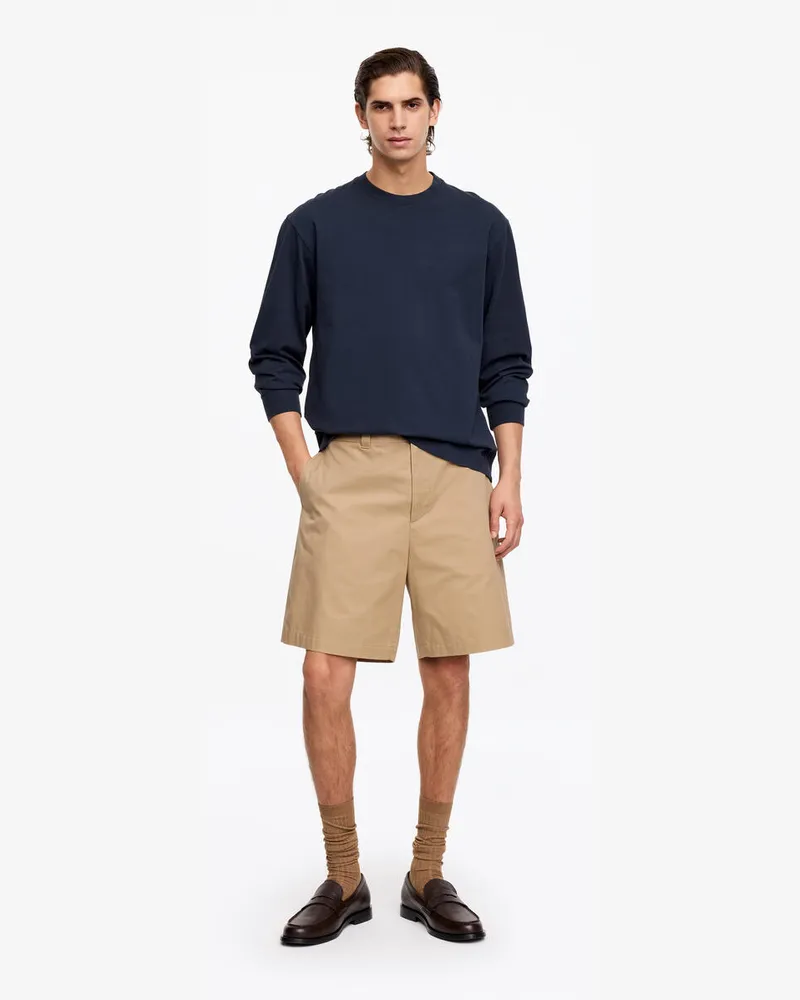 Arket Lockere Twillshorts -Beige Beige