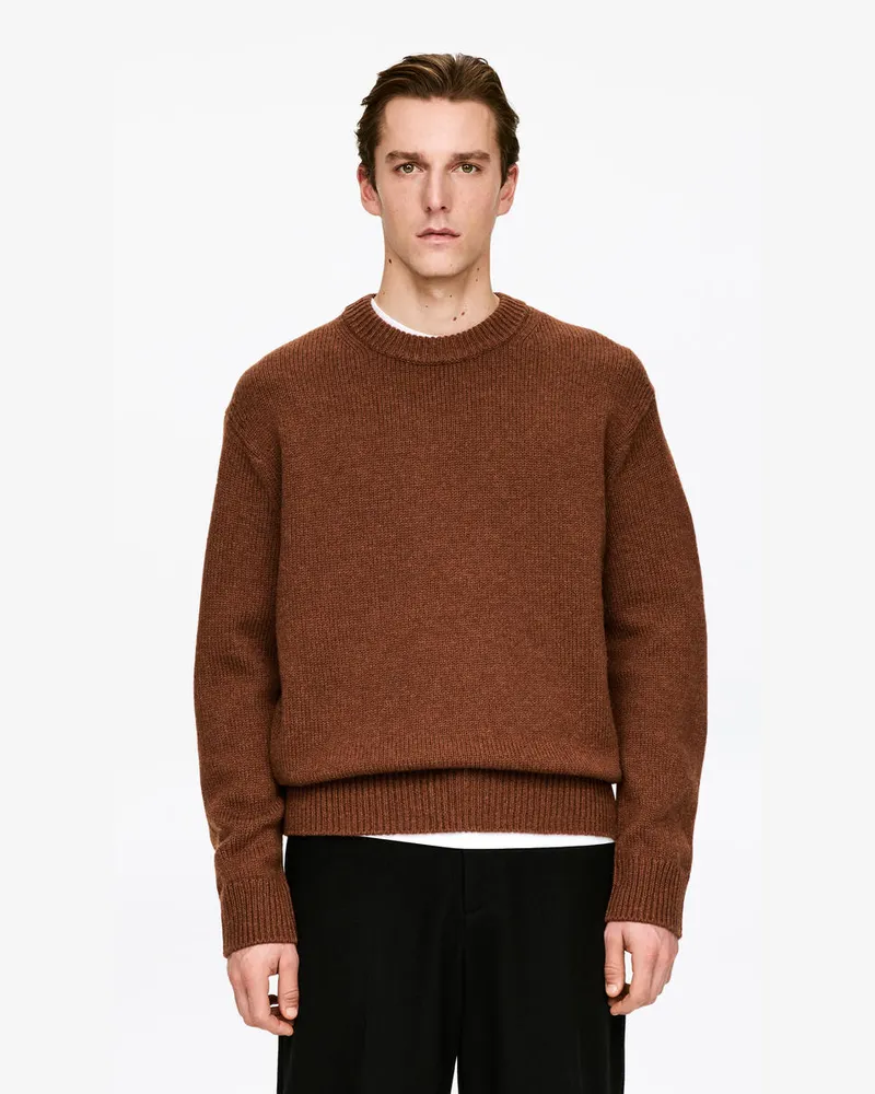 Arket Pullover Aus Schwerem Wollstrick -Braun Braun