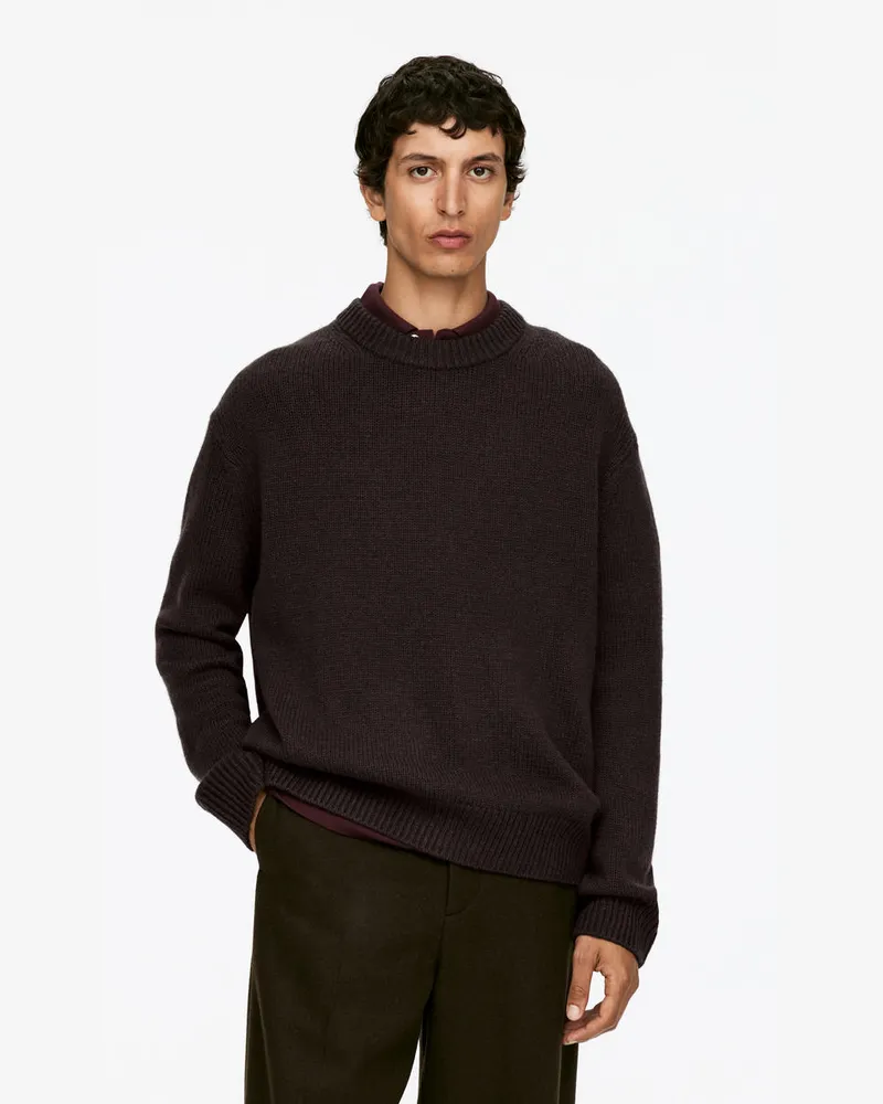 Arket Pullover Aus Schwerem Wollstrick -Braun Braun