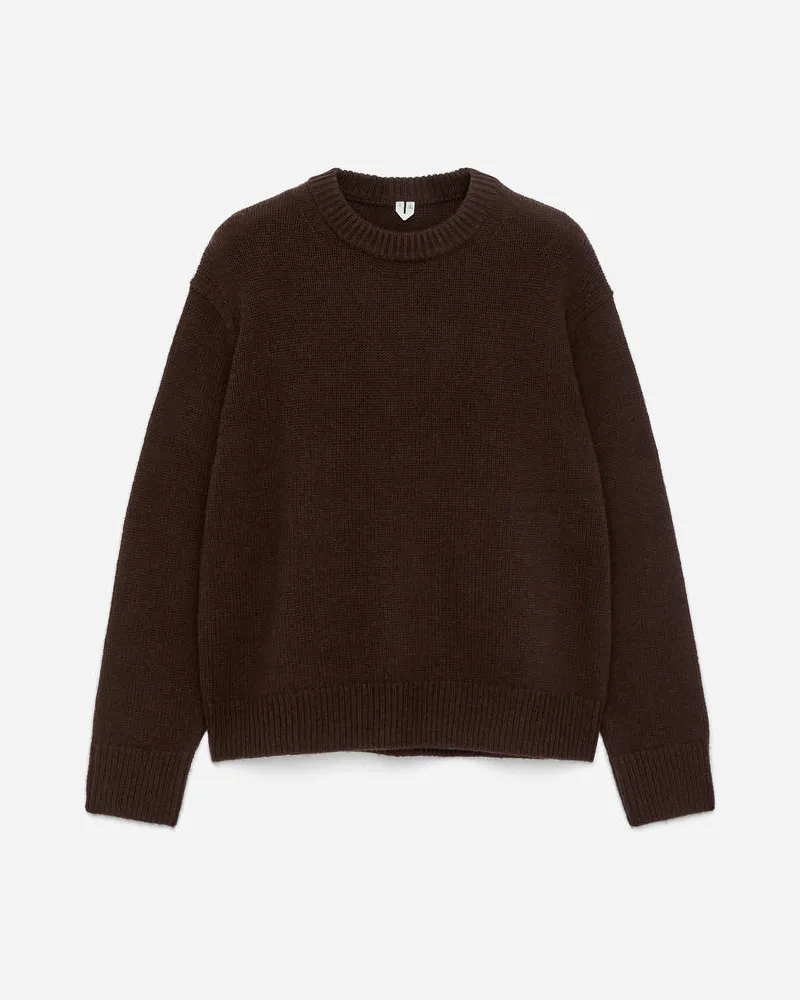 Arket Pullover Aus Schwerem Wollstrick -Braun Braun