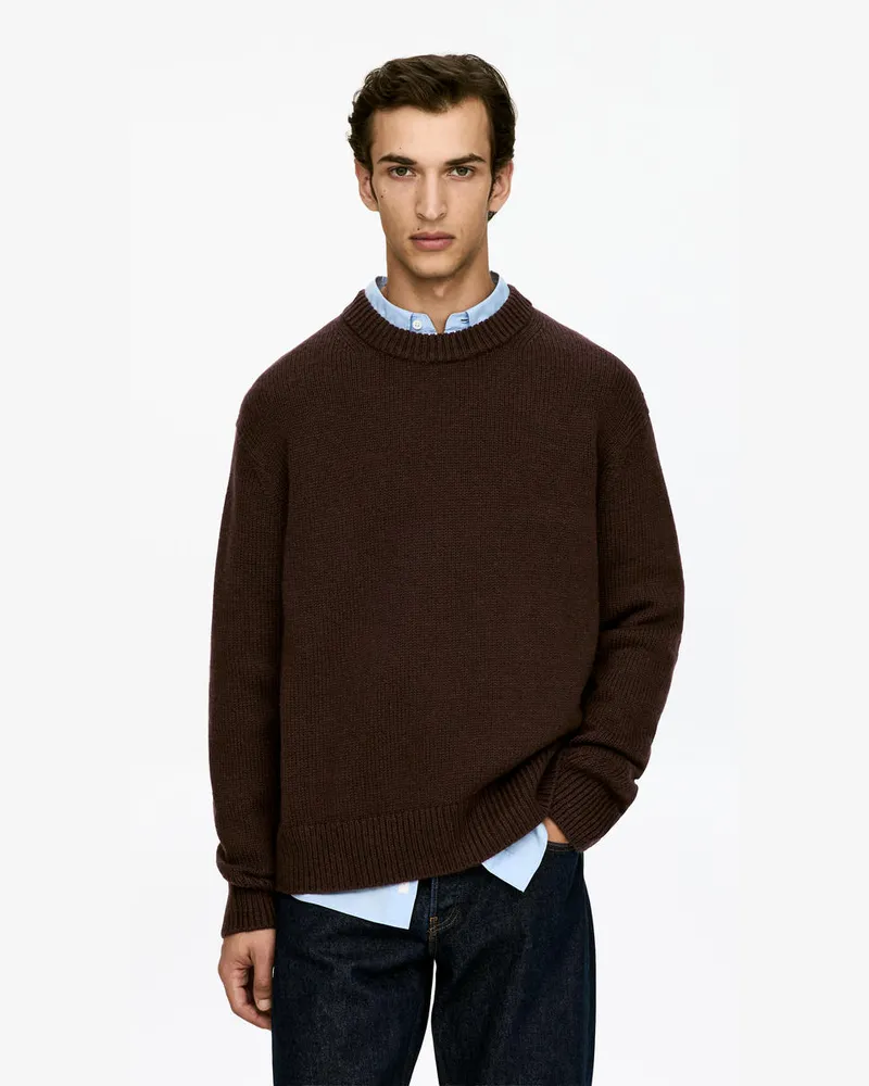 Arket Pullover Aus Schwerem Wollstrick -Braun Braun
