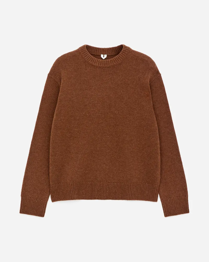 Arket Pullover Aus Schwerem Wollstrick -Braun Braun