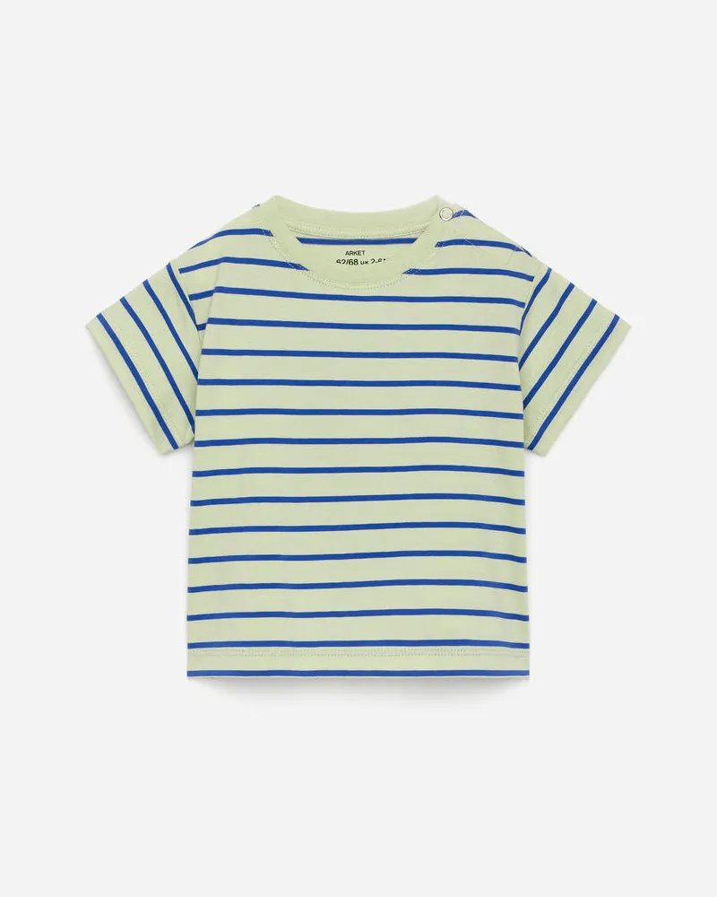 Arket Kurzärmeliges T-Shirt - Gelb|Blau|Mehrfarbig Limettengrün