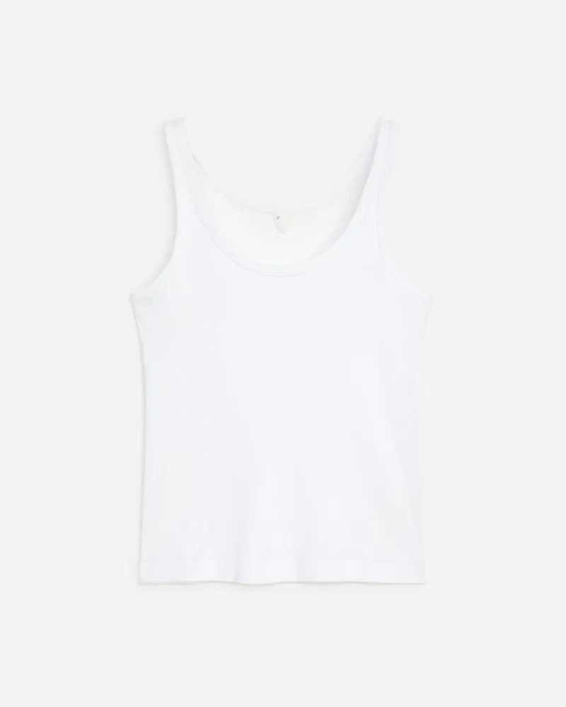 Arket Geripptes Tanktop -Weiß Weiß