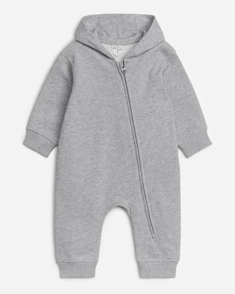 Arket Jersey-Overall Mit Kapuze -Grau Grau