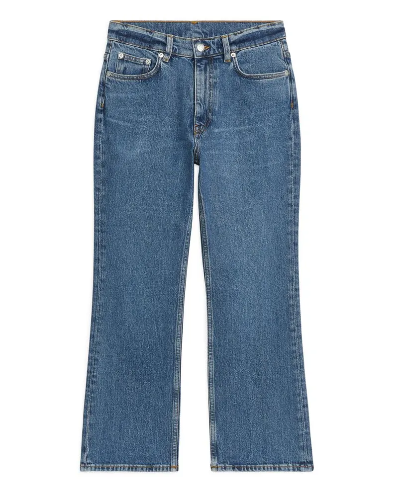 Arket Fern Cropped Flared Stretchjeans - Blau Blau
