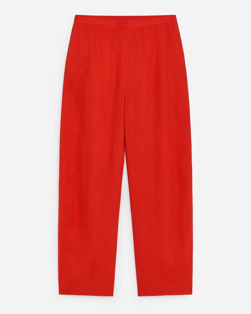 Arket Barrel-Hose Aus Leinen -Rot Rot