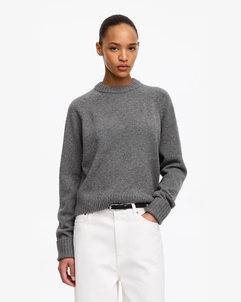 Arket Wollpullover Mit Umgeschlagenen Ärmeln -Grau Grau