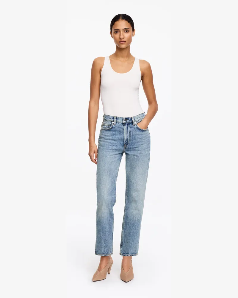 Arket JADE Cropped Slim Jeans -Blau Blau