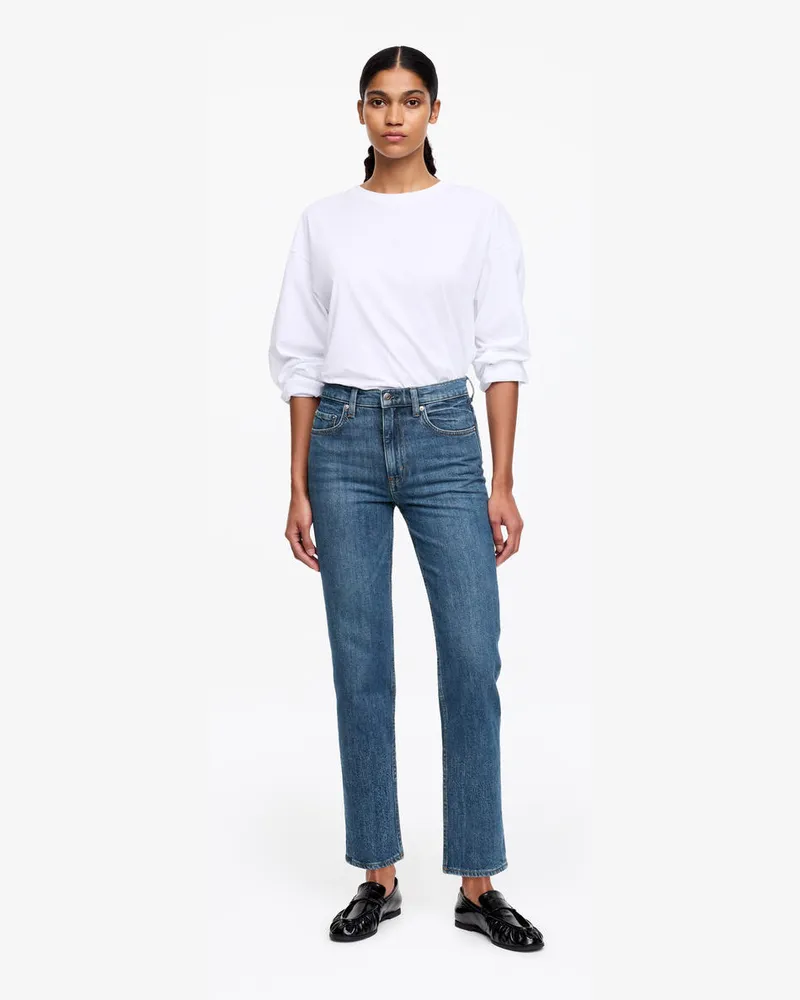 Arket JADE Cropped Slim Jeans -Blau Blau
