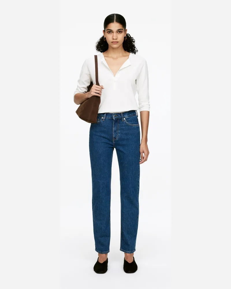 Arket JADE Cropped Slim Jeans -Blau Blau
