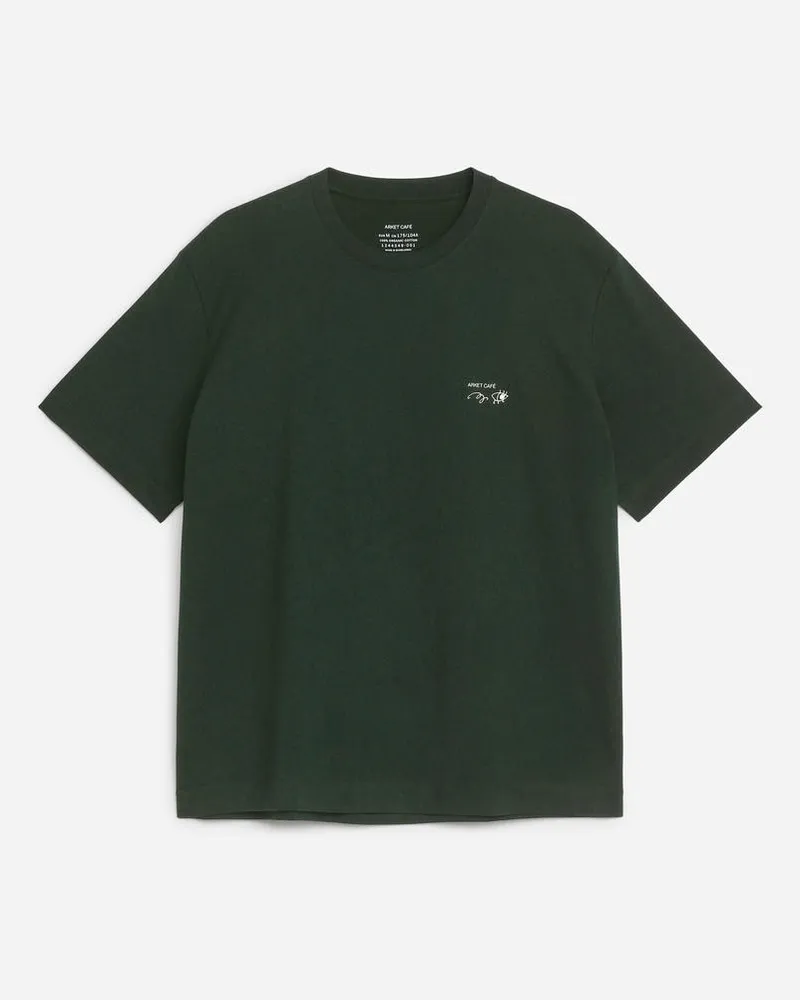 Arket ARKET CAFÉ T-Shirt Mit Print -Grün Grün