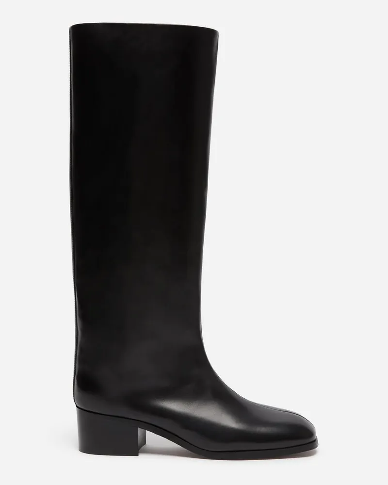 Arket Kniehoher Lederstiefel -Schwarz Schwarz