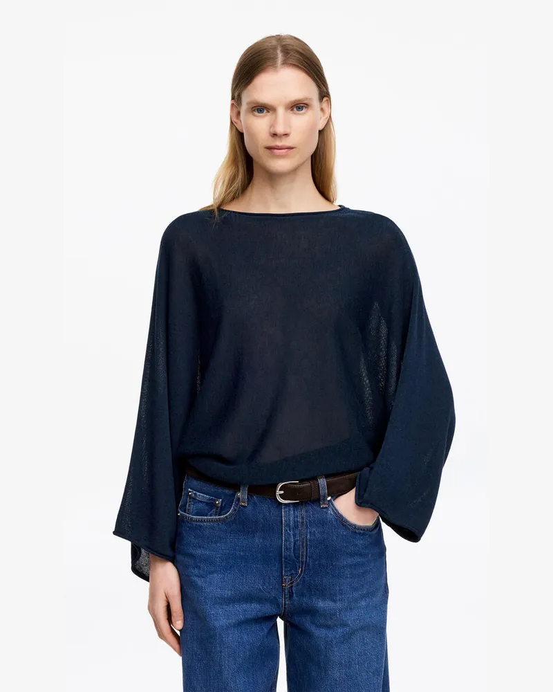 Arket Top Mit Drapierung -Blau Blau