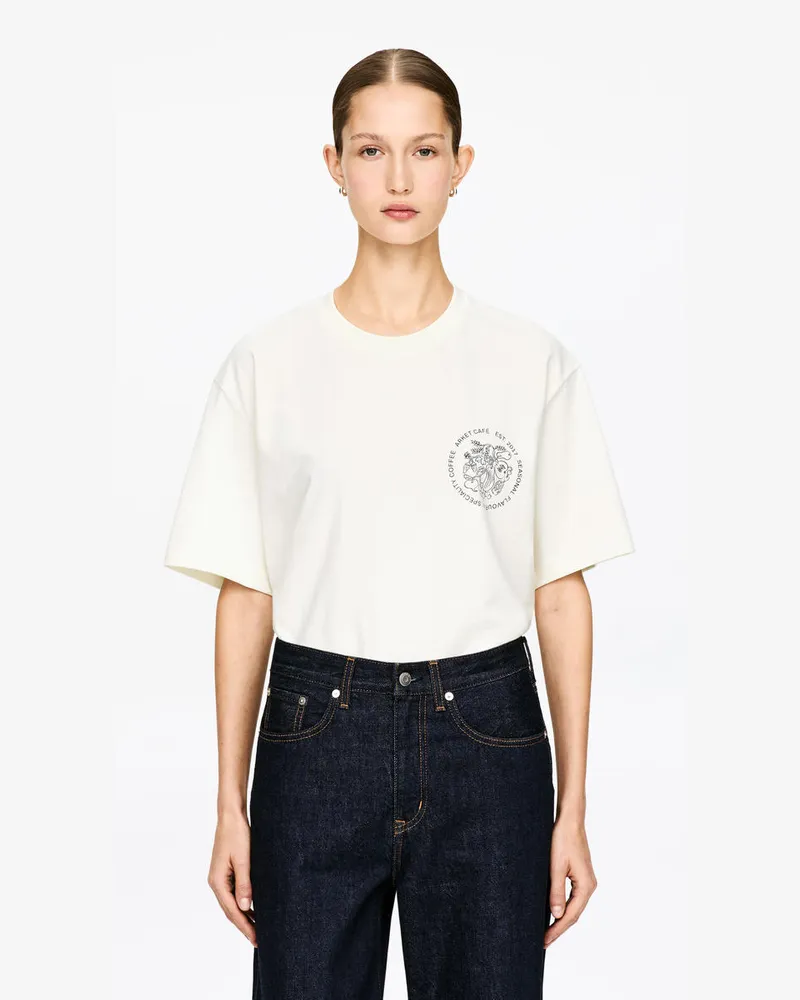 Arket ARKET CAFÉ T-Shirt Mit Print -Weiß Weiß
