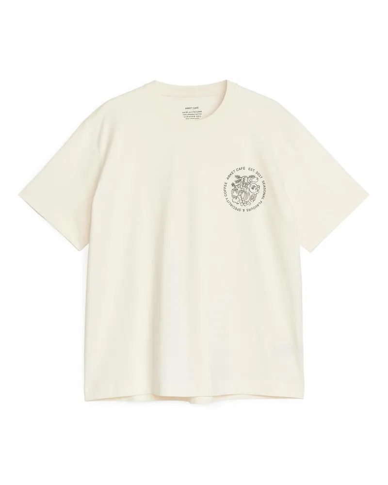 Arket ARKET CAFÉ T-Shirt Mit Print -Weiß Weiß