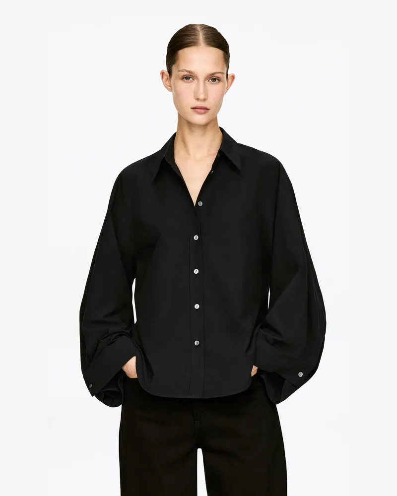 Arket Hemd Mit Weiten Ärmeln -Schwarz Schwarz