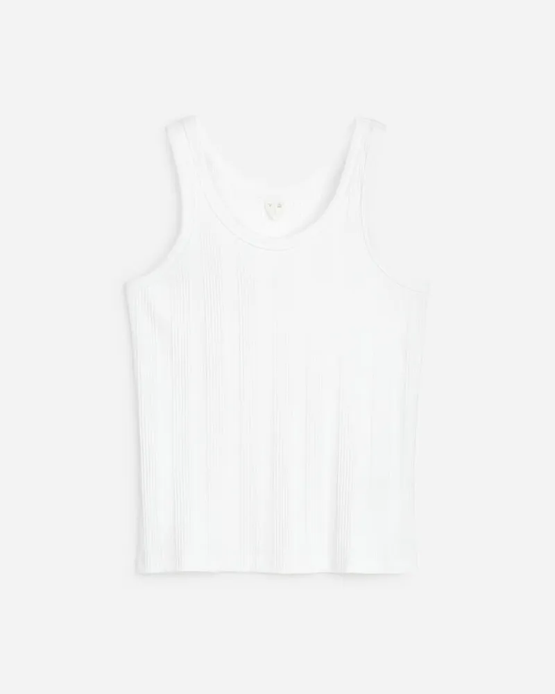 Arket Geripptes Tanktop -Weiß Weiß