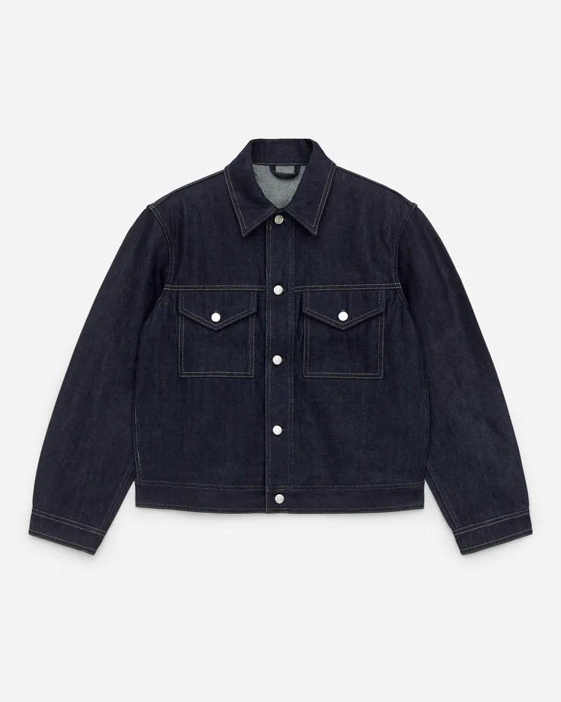 Arket Raw-Denim-Jacke -Blau Blau