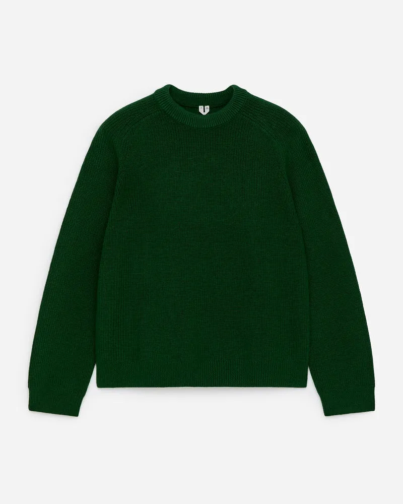 Arket Lockerer Wollpullover -Grün Grün