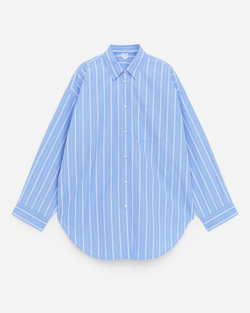Arket Oversize-Hemd Aus Baumwolle - Blau Blau