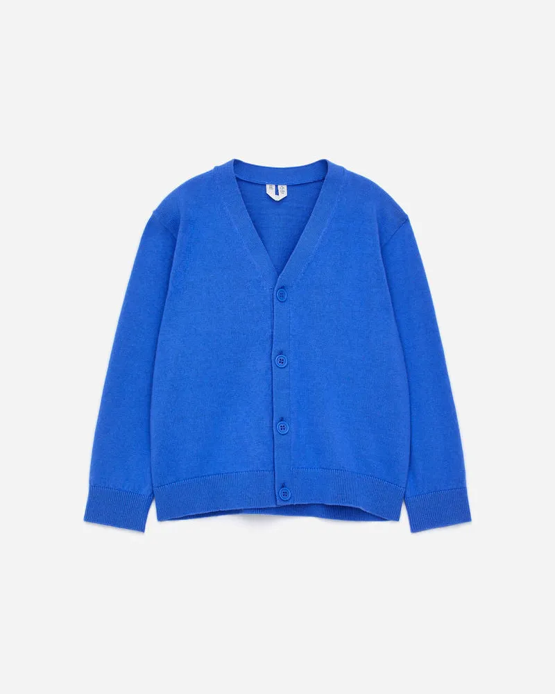 Arket Strickjacke Aus Baumwolle Und Wolle -Blau Blau