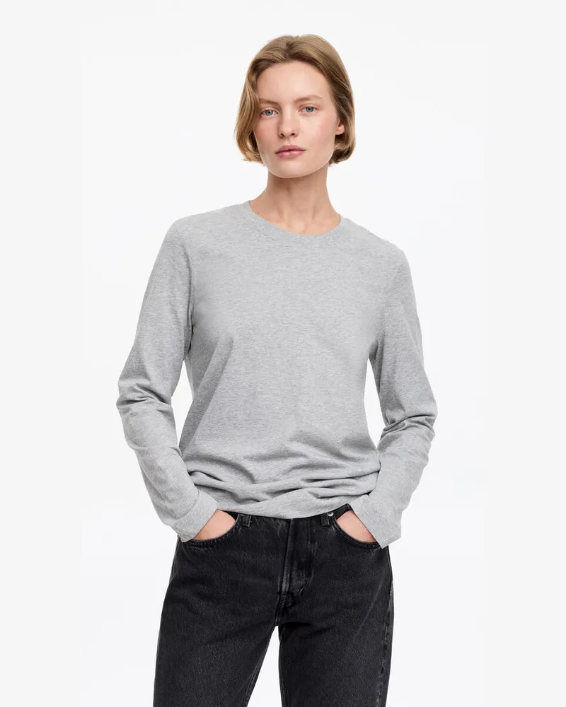 Arket Signature-Langarmshirt -Grau Grau