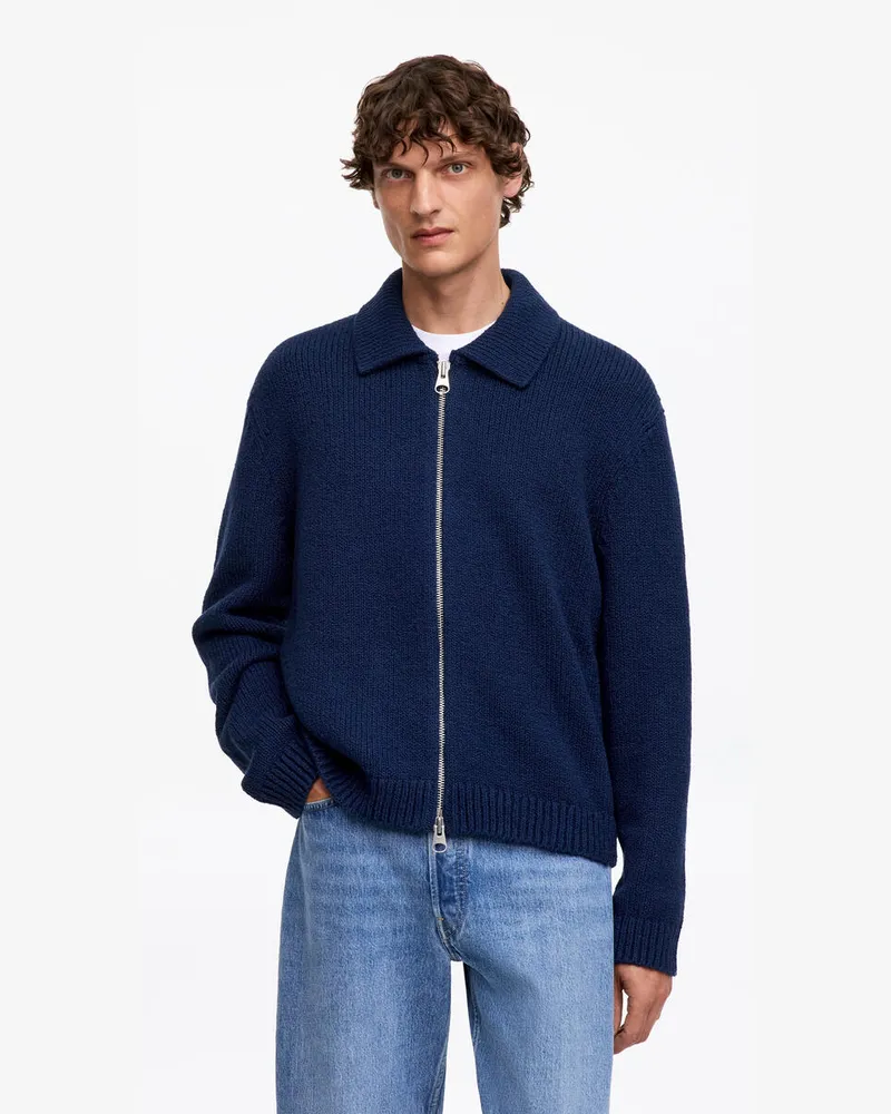 Arket Strickjacke Aus Baumwollmischung -Blau Blau
