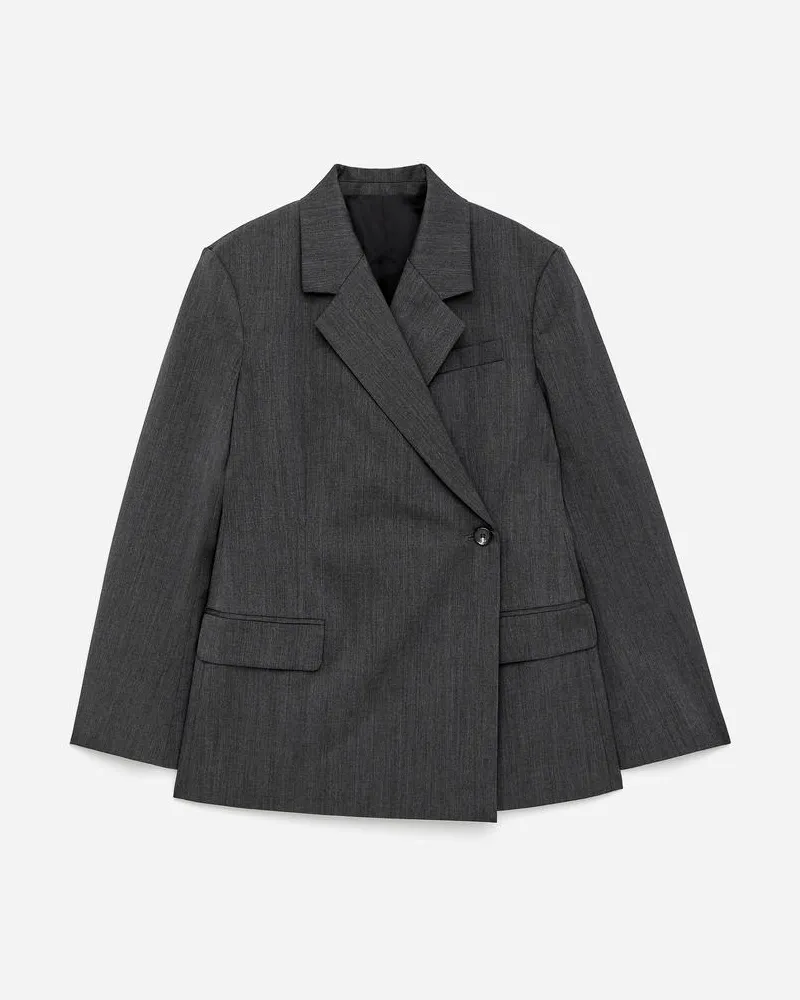 Arket Wickelblazer Aus Wollmischung -Grau Grau