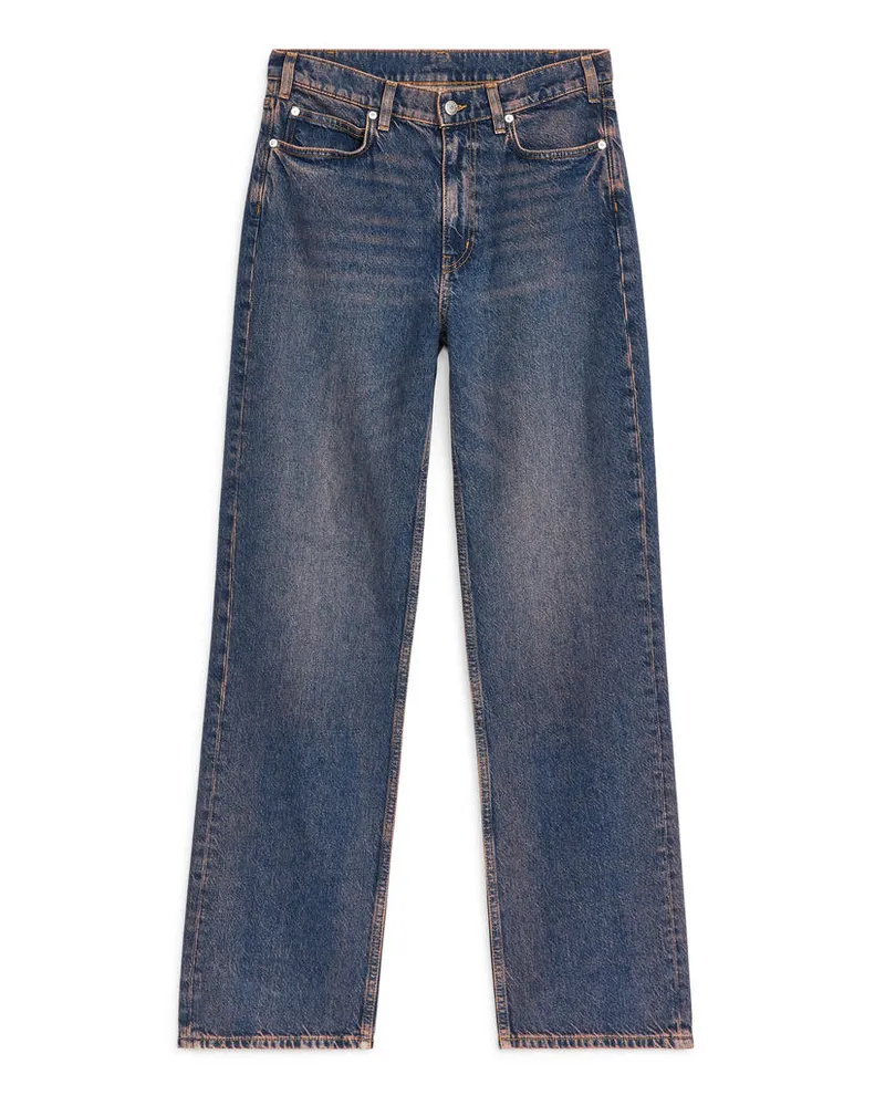 Arket Poplar High Relaxed Jeans - Blau Getöntes
